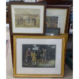 A collection of golfing prints and engravings, framed (5)