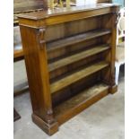 A Victorian mahogany open bookcase, W109cm, H108cm