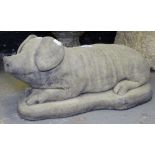 A concrete study of a pig, L50cm