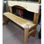 Clive Fredriksson, a rustic design bench, L120cm