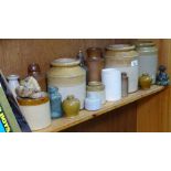 Various stoneware jars, bottles etc