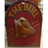 A 3-dimensional sign advertising "The Bull", height 82cm