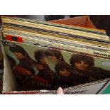Various Vintage LP records including The Beatles and The Rolling Stones.
