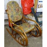 An American bentwood rocking chair