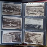 3 postcard albums with topographical postcards, including Sussex, and an empty album