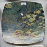 A French plate with Monet print, 34cm