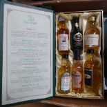 A quantity of 50ml Scotch Whiskey in design presentation boxes