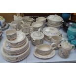 Extensive service of Poole Springtime pattern pottery, including tea and coffee ware