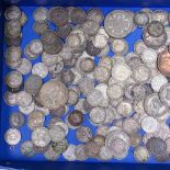 British silver sixpences, trupenses, and other coins
