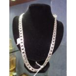 A 925 silver flat link necklace