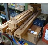 An artist's easel and paint box etc