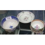 A Chinese tea bowl and saucer etc