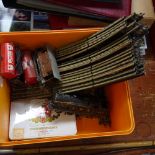 Hornby Dublo wagons and locomotive, track, and various accessories