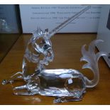 A large boxed Swarovski Unicorn