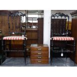 A pair of 19th century Italian ebonised Chiavari side chairs