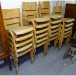 22 Vintage children's stacking school chairs