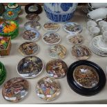 5 19th century polychrome pot lids, to include Pegwell Bay, the Residence of Anne Hathaway, and