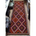 A Suzni Kilim runner, 315cm x 77cm