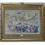Dorothea Travis-Smith, watercolour, Concarneau, 15" x 22", framed