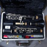 A cased Bundy Resonite clarinet, Selmer Co. USA, and accessories