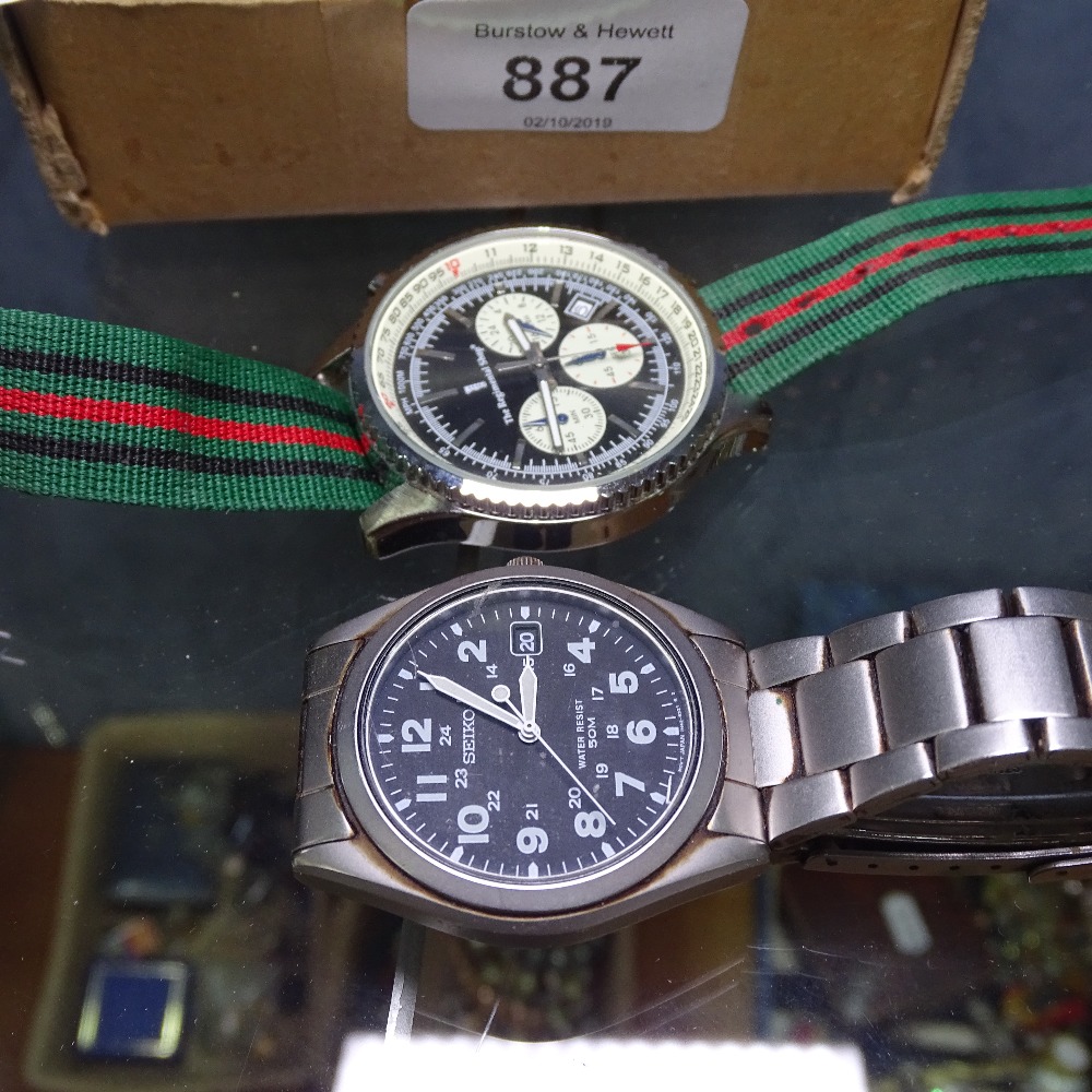 A collection of wristwatches, to include a Seiko, Storm, Timex, and a military style wristwatch - Image 2 of 2