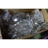 A box of cut-glass lustres