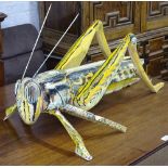 Clive Fredriksson, a large stylised study of a grasshopper, L85cm