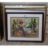 3 various watercolours, including Loch Morlich, framed (3)
