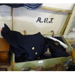 Royal Marines jackets, a cap, and badges