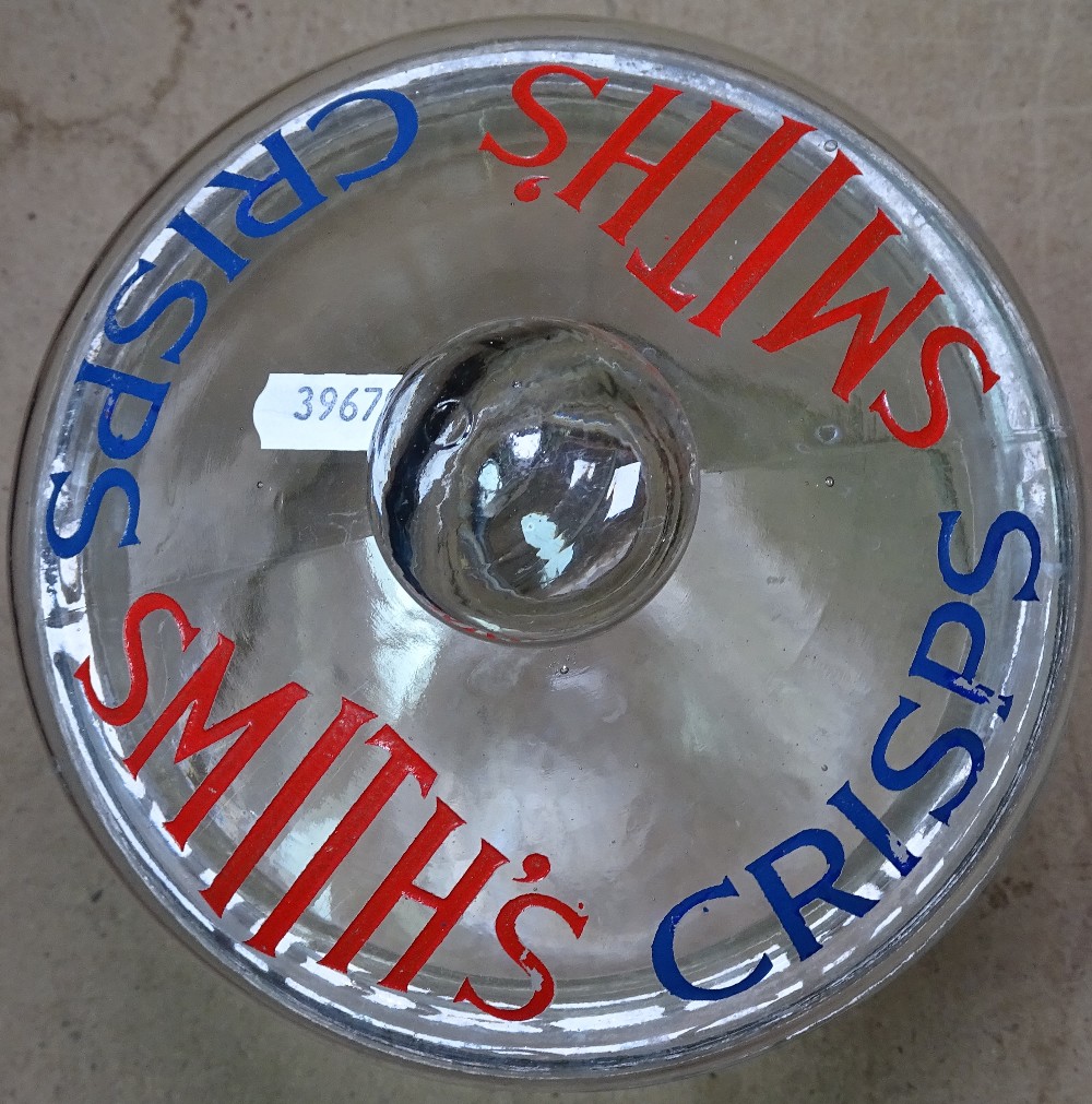 A Smiths Crisps shop glass jar and cover, height 26cm - Image 2 of 2