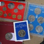 British cased commemorative coins, pre-decimal coin set etc