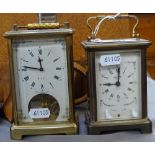 2 brass carriage clocks