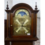 A good quality reproduction longcase clock, with moon phase and 3-train movement, H200cm