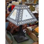 A Tiffany style table lamp with shade