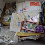 A large quantity of postage stamps