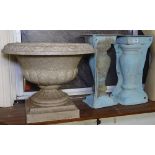 2 baluster plaster moulds, and another