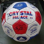 A football signed by members of Crystal Palace Club