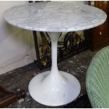 A marble-top tulip table by Ero Saarinen