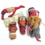 3 Peruvian dolls, and an animal