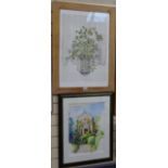 Gillian Waite, coloured engraving, Oxalis, signed in pencil, plate size 24" x 18", framed