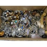 A box of costume jewellery