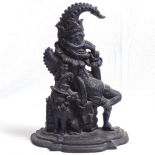 A cast-iron Mr Punch doorstop, 31.5cm