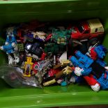 A box of Transformers toys