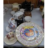 Paragon George VI Coronation plate, 27cm, Coronation ware, Doulton pot etc