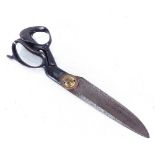 Victorian Wilkinson's tailor's shears, 36cm