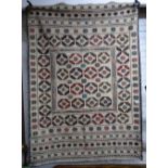 An Antique needlework Sumak Kilim rug, 170cm x 125cm