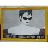 A framed Patrick Nagel picture, 1983 Mirage Editions, length 21cm