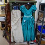 A ball gown by Mariann Ross, size 14, and another evening dress by Ronald Joyce, size 18