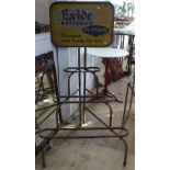 A Vintage metal advertising stepped stand for Exide Batteries, H137cm