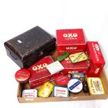 Oxo tins, cash tin etc